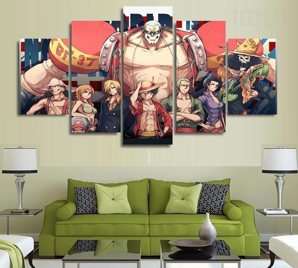Franky Of One Piece Anime Team Anime Canvas Wall Art