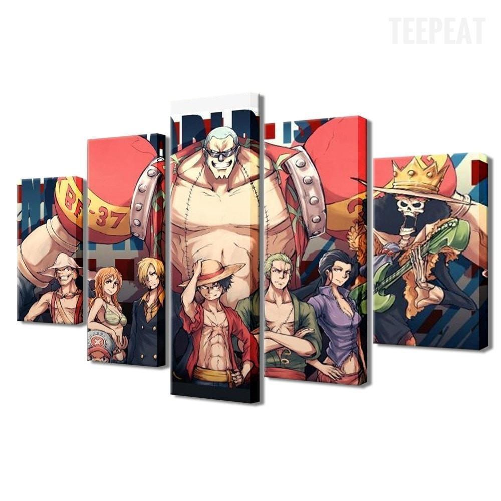 Franky Of One Piece Anime Team Anime Canvas Wall Art