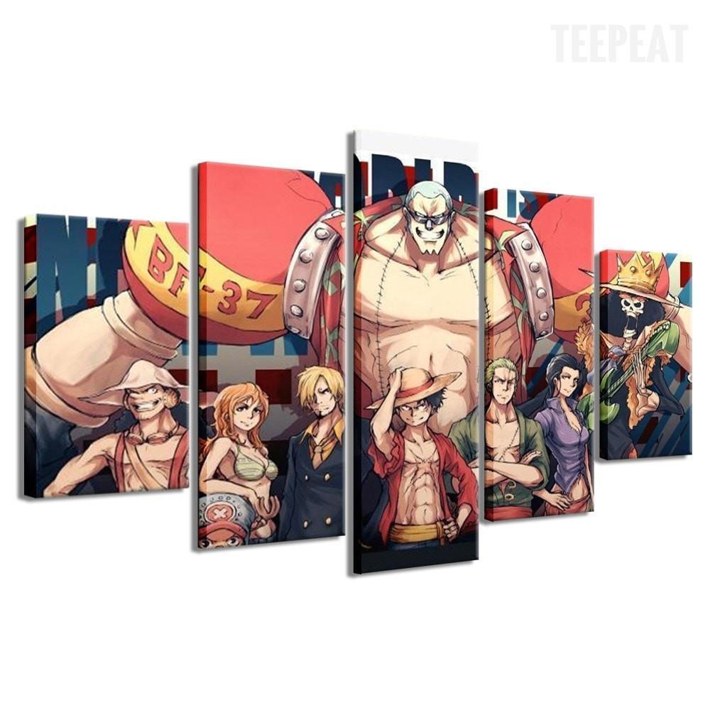 Franky Of One Piece Anime Team Anime Canvas Wall Art