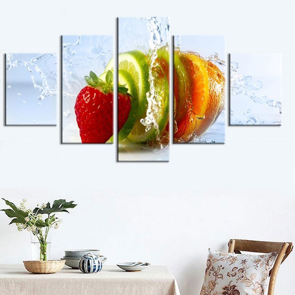 Fresh Fruit And Veggie Kitchen Canvas Wall Art