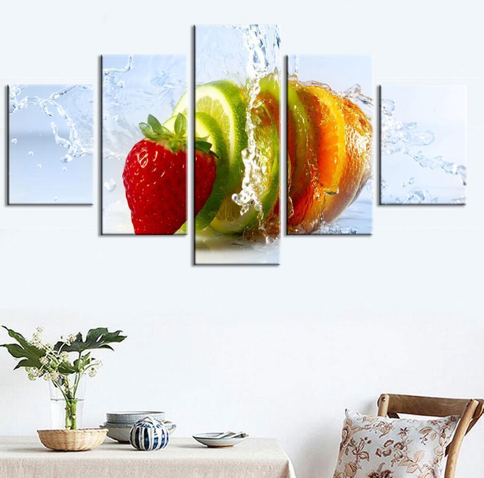 Fresh Fruit And Veggie Kitchen Canvas Wall Art