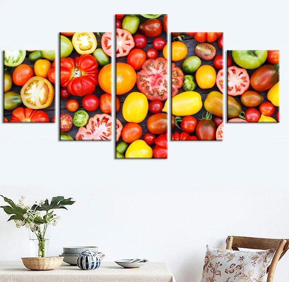 Fresh Fruit And Veggie Kitchen Canvas Wall Art