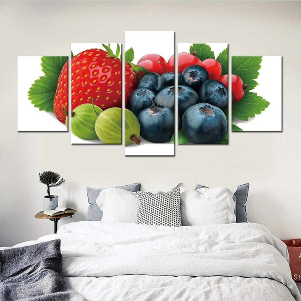 Fresh Fruits Kitchen Canvas Wall Art