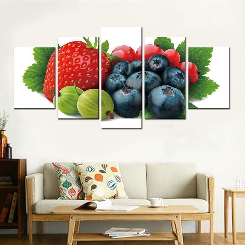Fresh Fruits Kitchen Canvas Wall Art