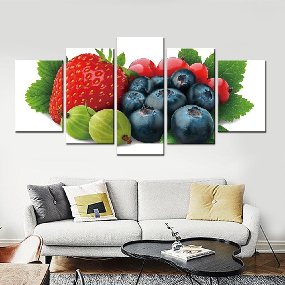 Fresh Fruits Kitchen Canvas Wall Art
