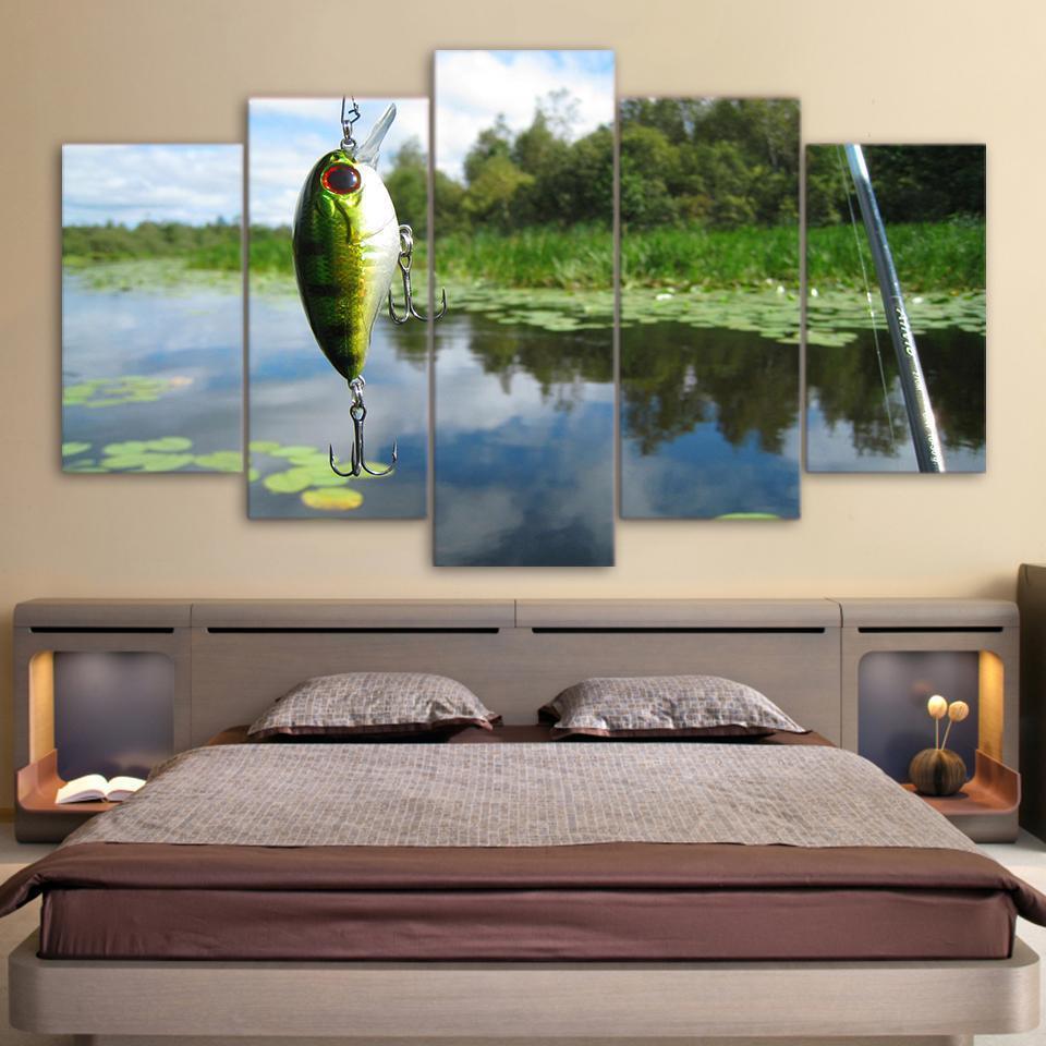 Freshwater Fishing Sport Canvas Wall Art