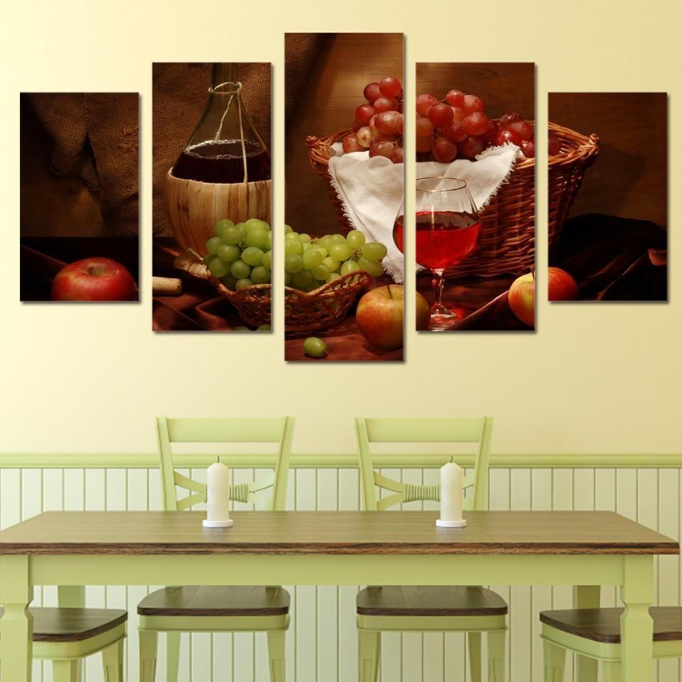Fruit And Wine Kitchen Canvas Wall Art
