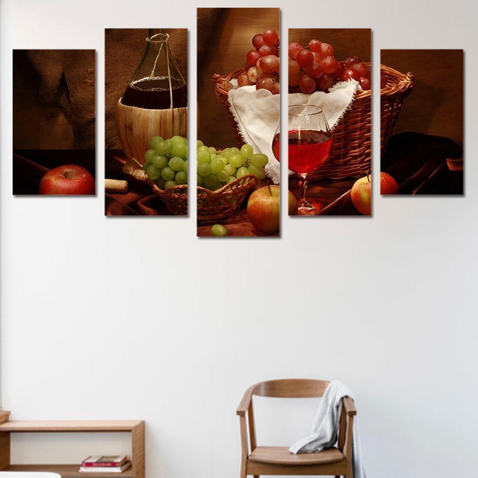 Fruit And Wine Kitchen Canvas Wall Art