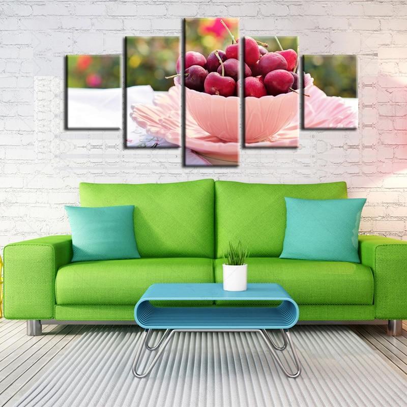 Fruit In Bowl Kitchen Canvas Wall Art