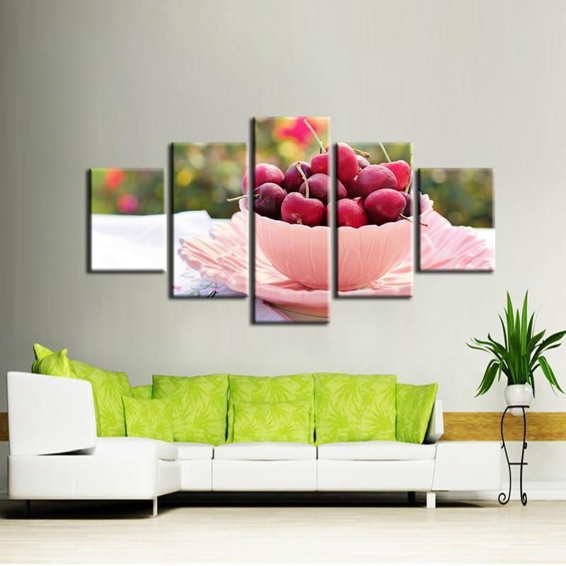 Fruit In Bowl Kitchen Canvas Wall Art