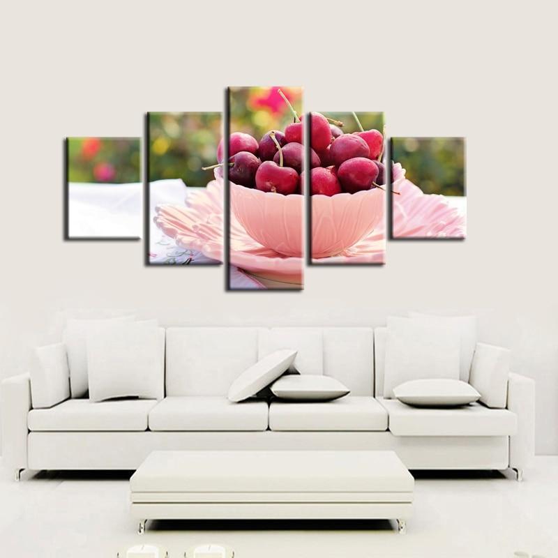 Fruit In Bowl Kitchen Canvas Wall Art