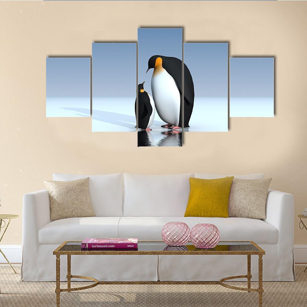 Fun Penguins Animal Canvas Wall Art