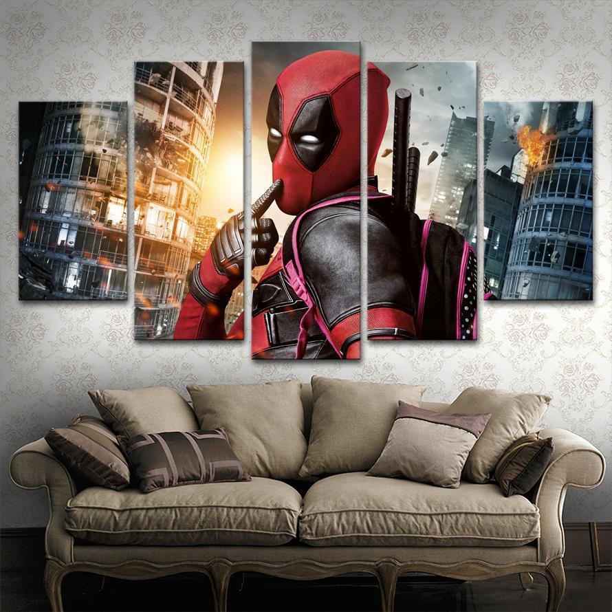 Funny Poster Deadpool Marvel Canvas Wall Art