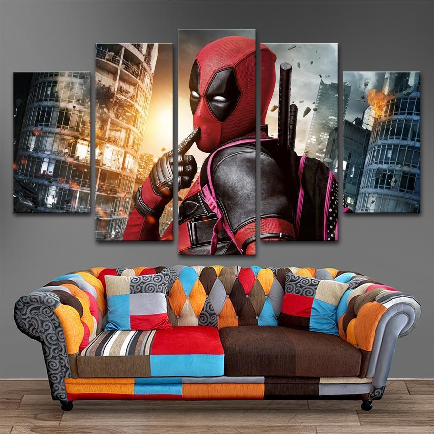 Funny Poster Deadpool Marvel Canvas Wall Art