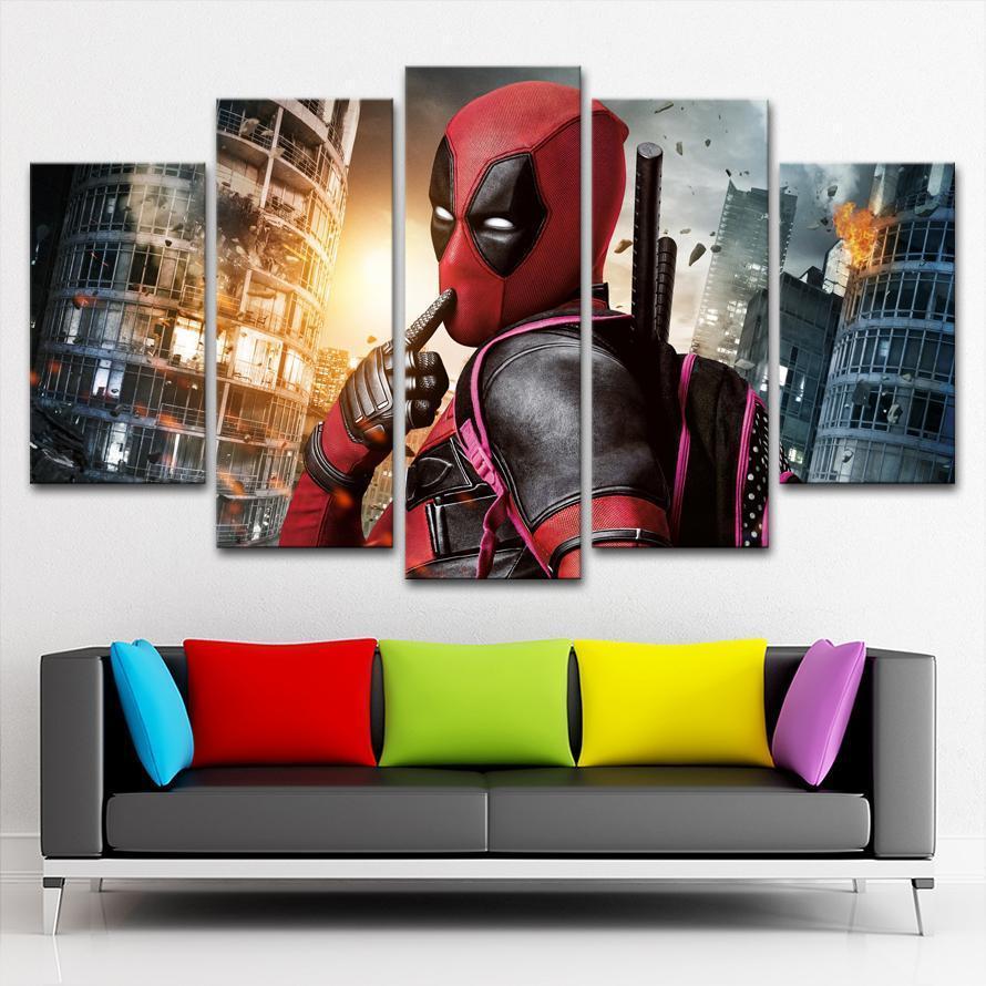 Funny Poster Deadpool Marvel Canvas Wall Art