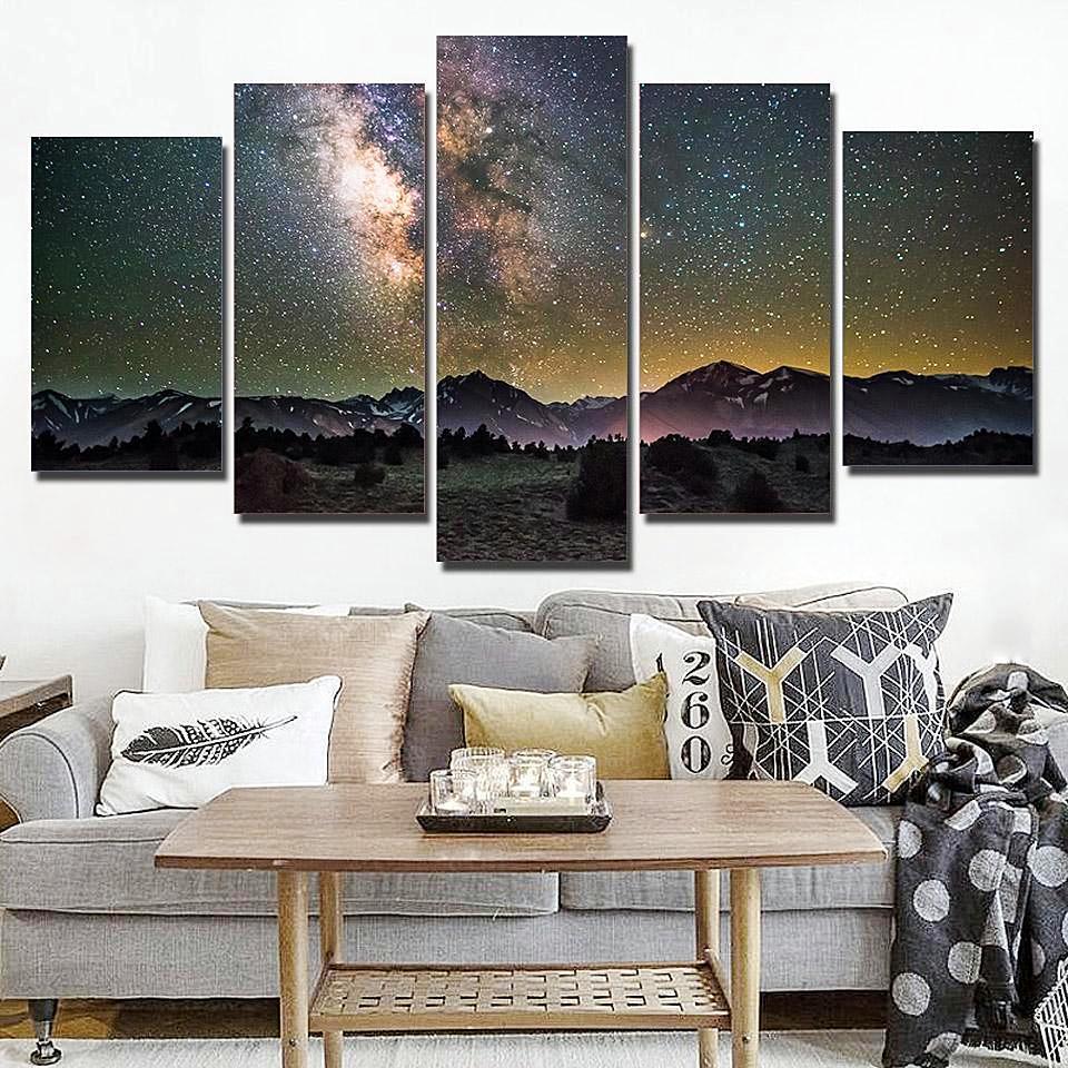 Galaxy Night Starry Sky Space Universe Canvas Wall Art