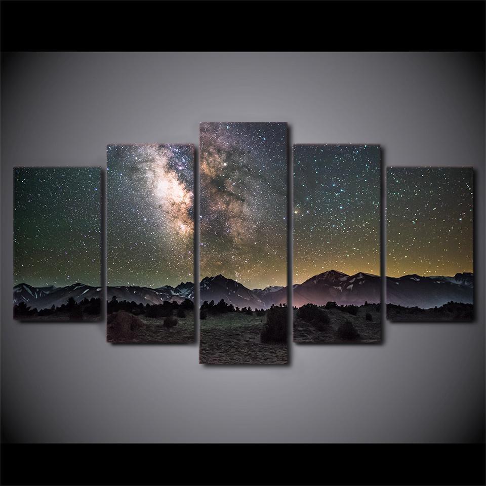 Galaxy Night Starry Sky Space Universe Canvas Wall Art