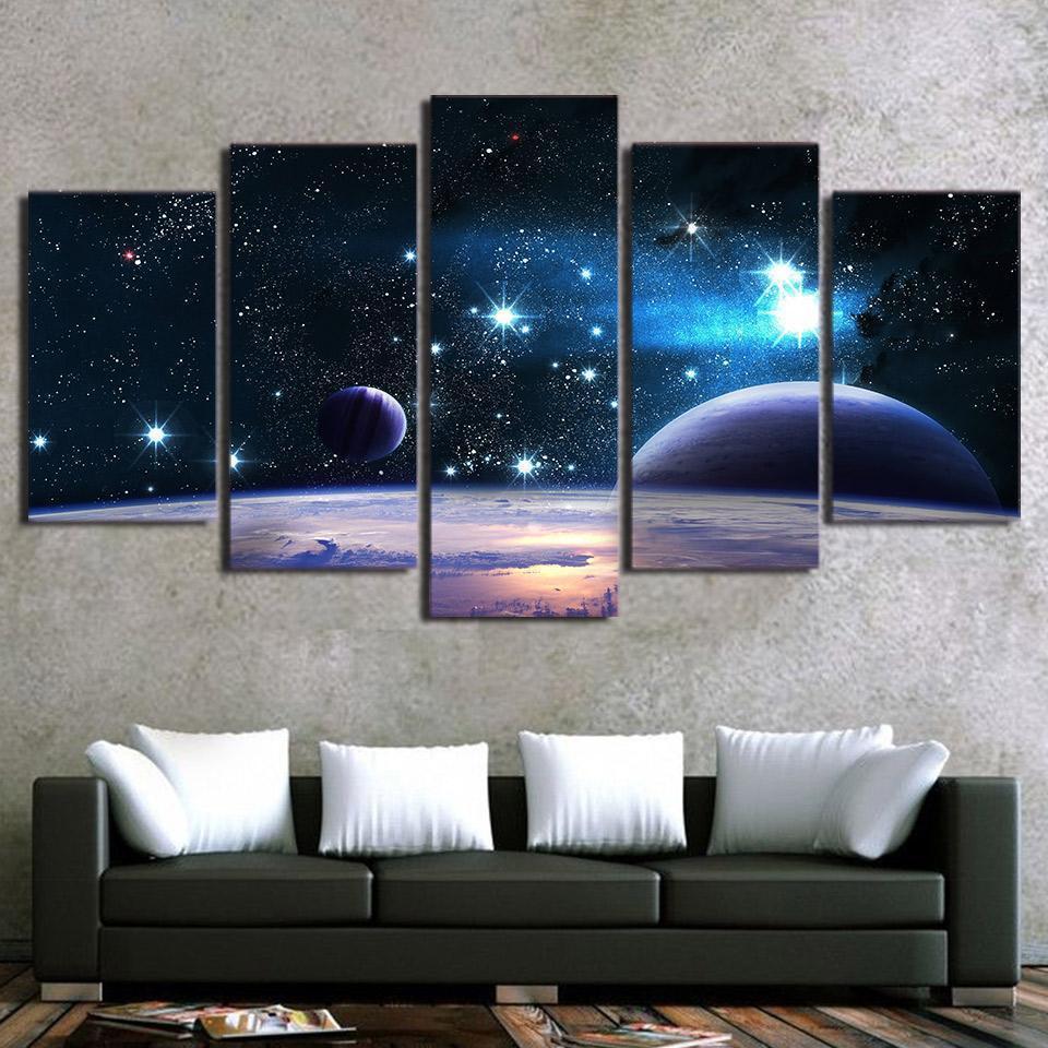 Galaxy Starry Sky Space Universe Canvas Wall Art