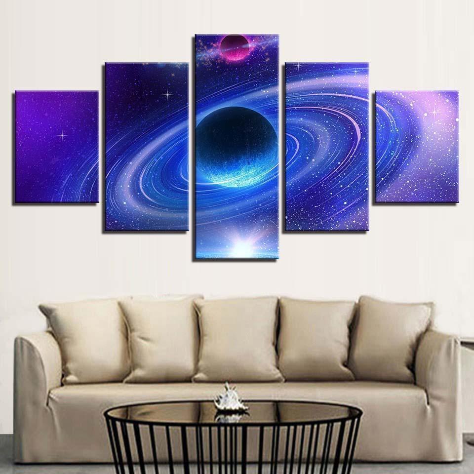 Galaxy Universe Space Abstract Planet Space Canvas Wall Art