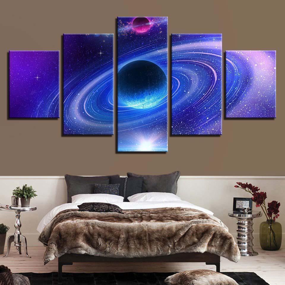 Galaxy Universe Space Abstract Planet Space Canvas Wall Art