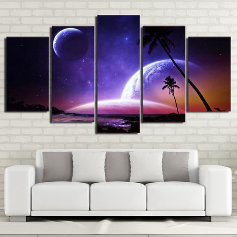 Galaxy Worlds Nature Canvas Wall Art