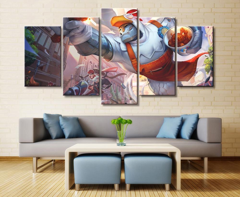 LOL League Of Legends Galio 3 Gaming Canvas Wall Art