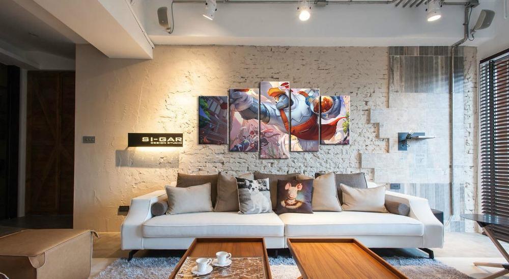 LOL League Of Legends Galio 3 Gaming Canvas Wall Art