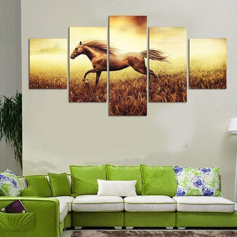 Galloping Horse Animal Canvas Wall Art