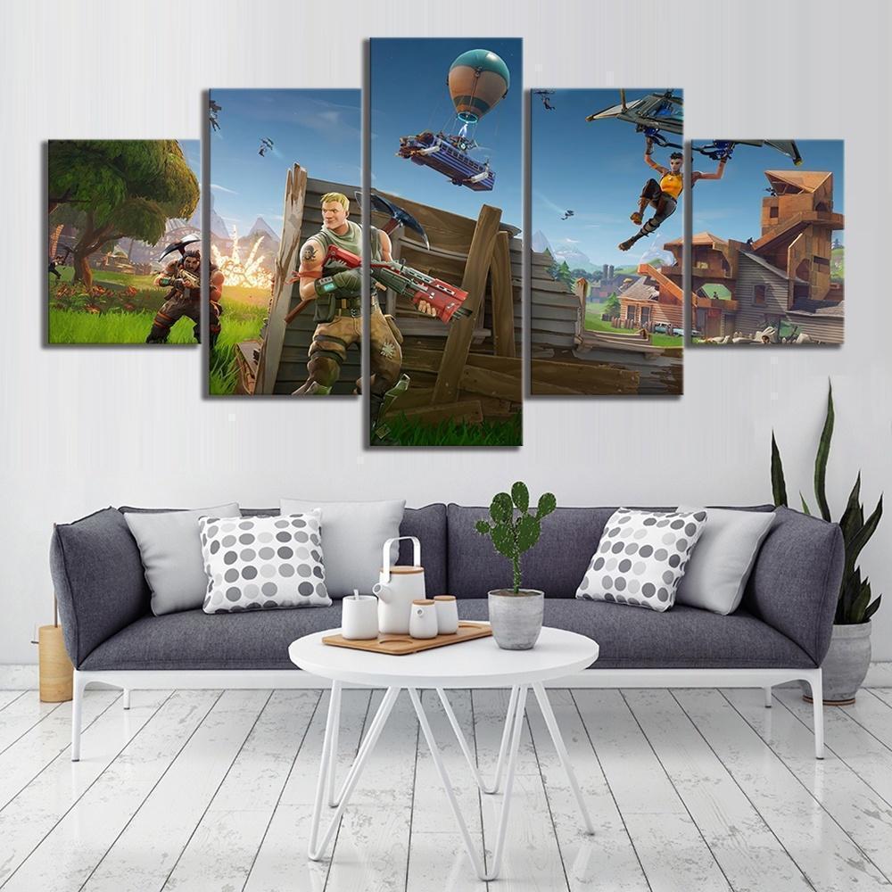 Game Backgrounds Fortnite Gaming Canvas Wall Art