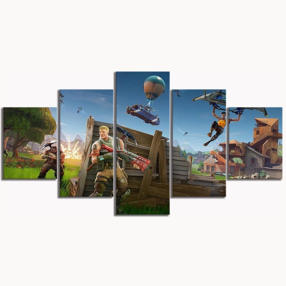 Game Backgrounds Fortnite Gaming Canvas Wall Art