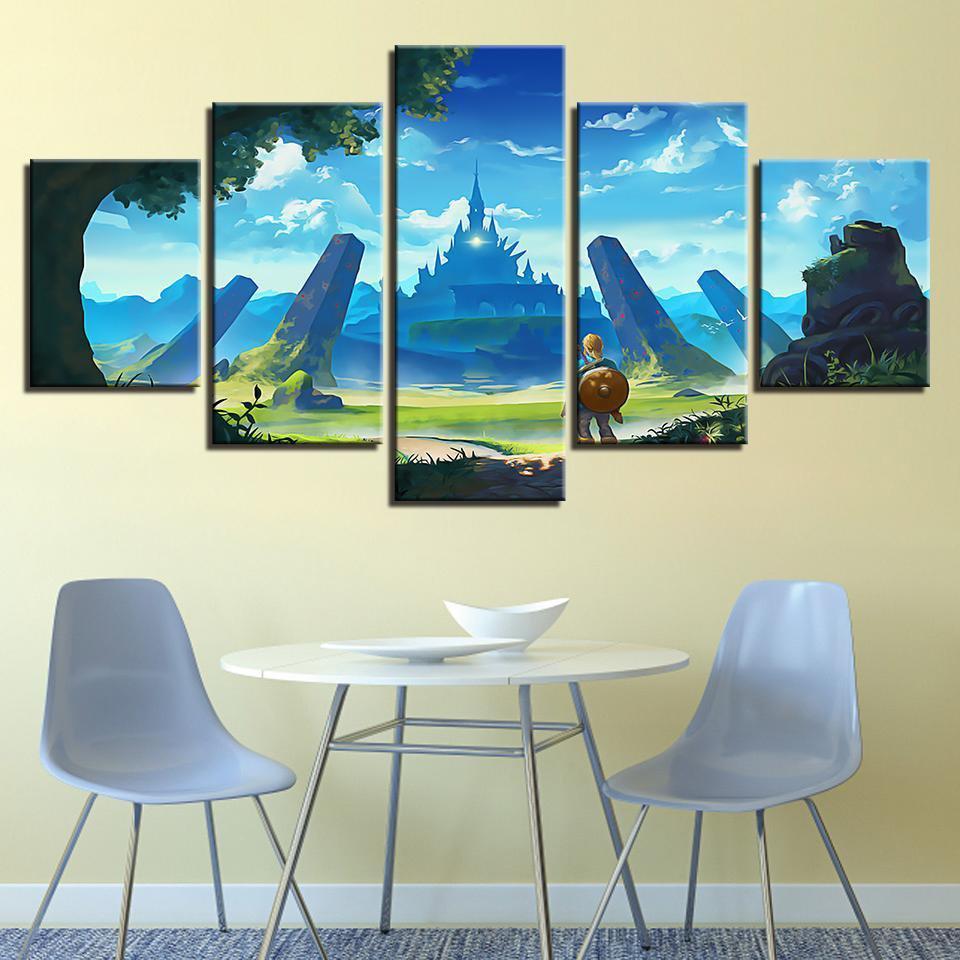 Game Characters Landscape Legend Of Zelda Gaming Canvas Wall Art