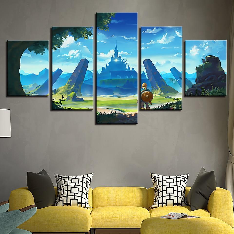 Game Characters Landscape Legend Of Zelda Gaming Canvas Wall Art