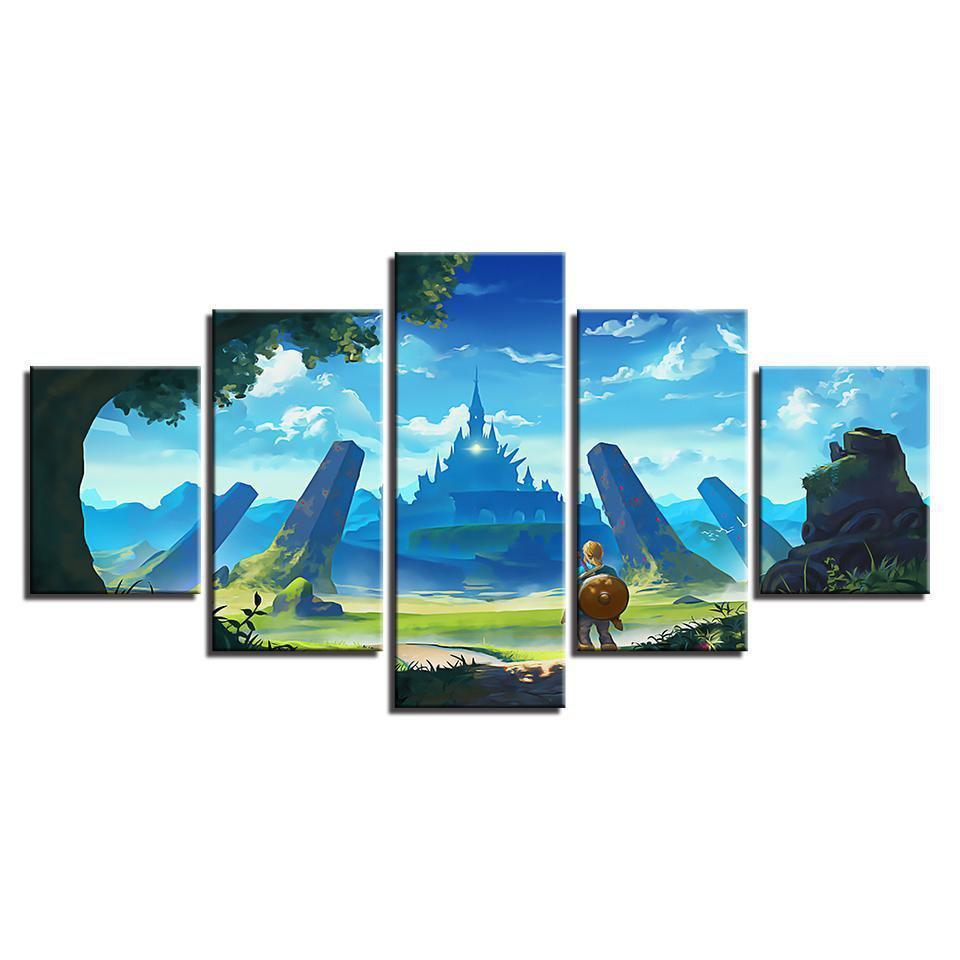 Game Characters Landscape Legend Of Zelda Gaming Canvas Wall Art