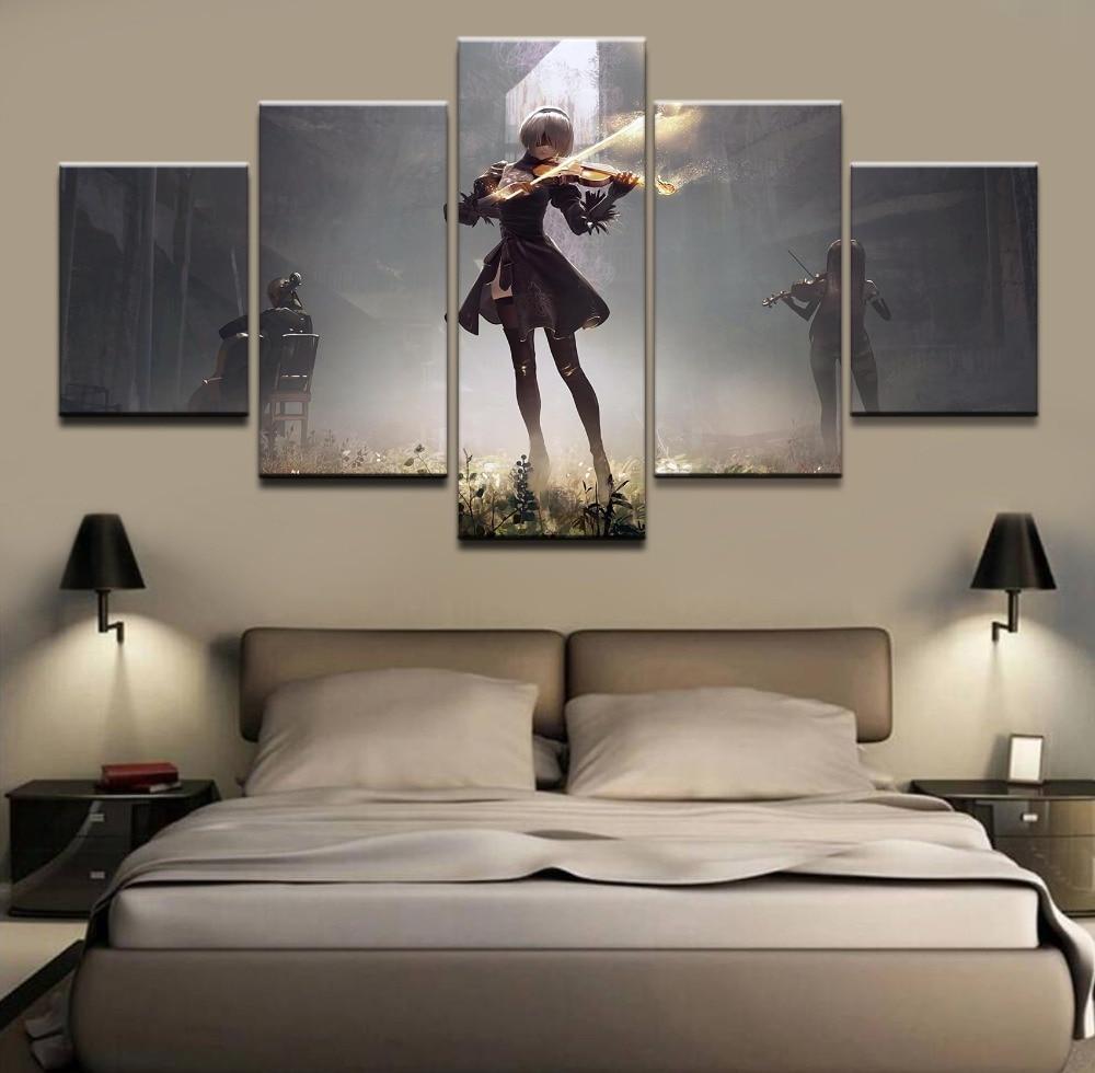 Game NieR Automata YoRHa Music Canvas Wall Art