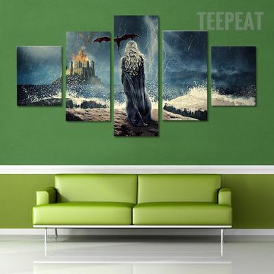 Game Of Thrones Daenerys Targaryen Movie Canvas Wall Art