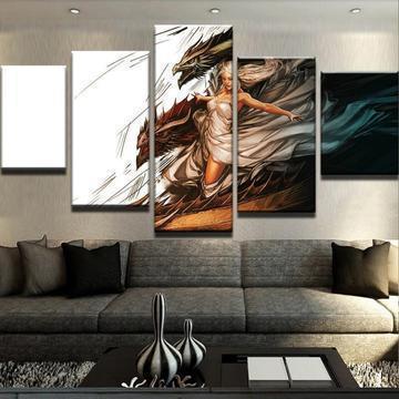 Game Of Thrones Dragon Daenerys Targaryen Movie Canvas Wall Art