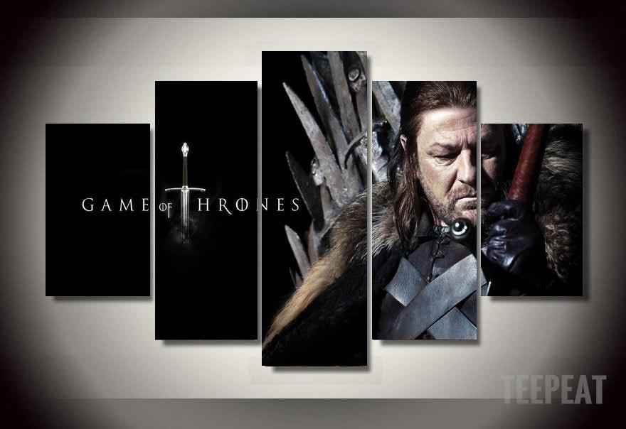 Game Of Thrones: Eddard Stark Movie Canvas Wall Art