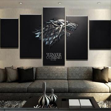 Game Of Thrones House Stark Winter Is Coming Movie Canvas Wall Art