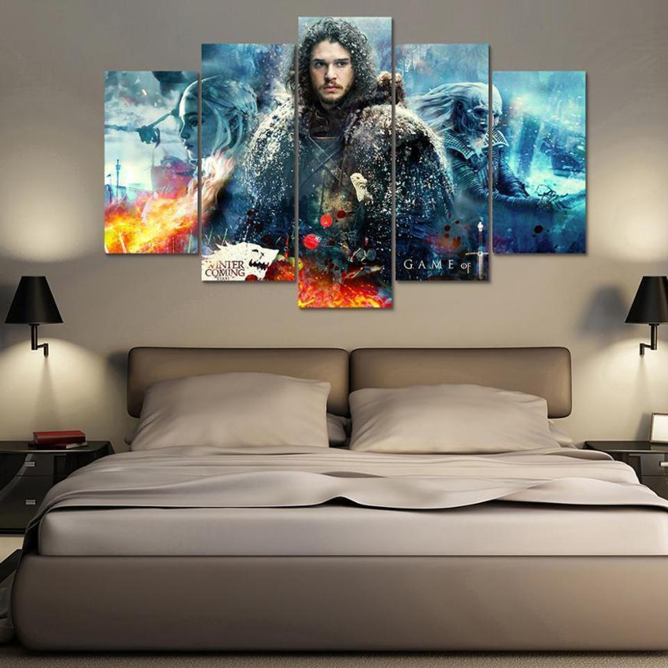 Game Of Thrones John Snow Movie Canvas Wall Art