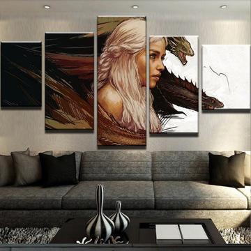Game Of Thrones Queen Daenerys Movie Canvas Wall Art