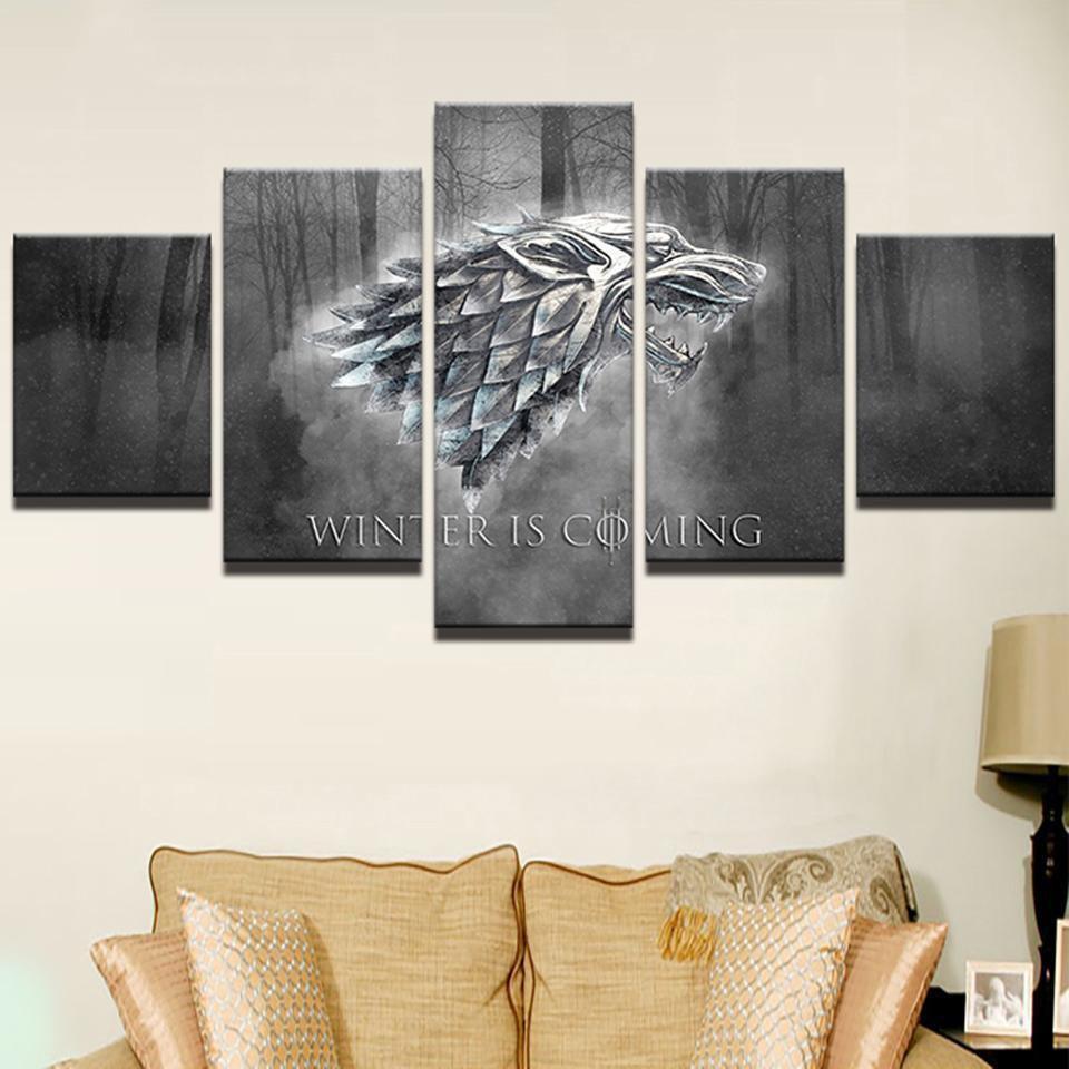 Game Of Thrones Winter Is Coming Movie Canvas Wall Art