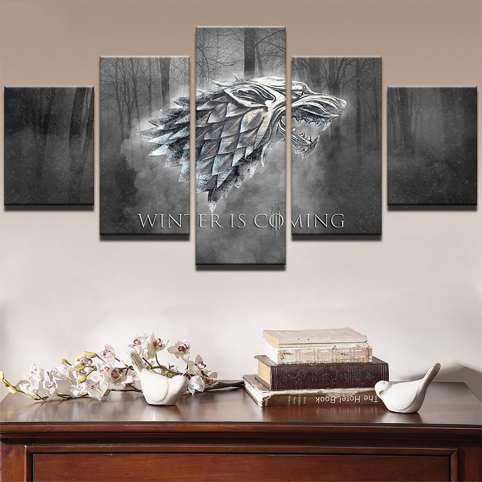 Game Of Thrones Winter Is Coming Movie Canvas Wall Art