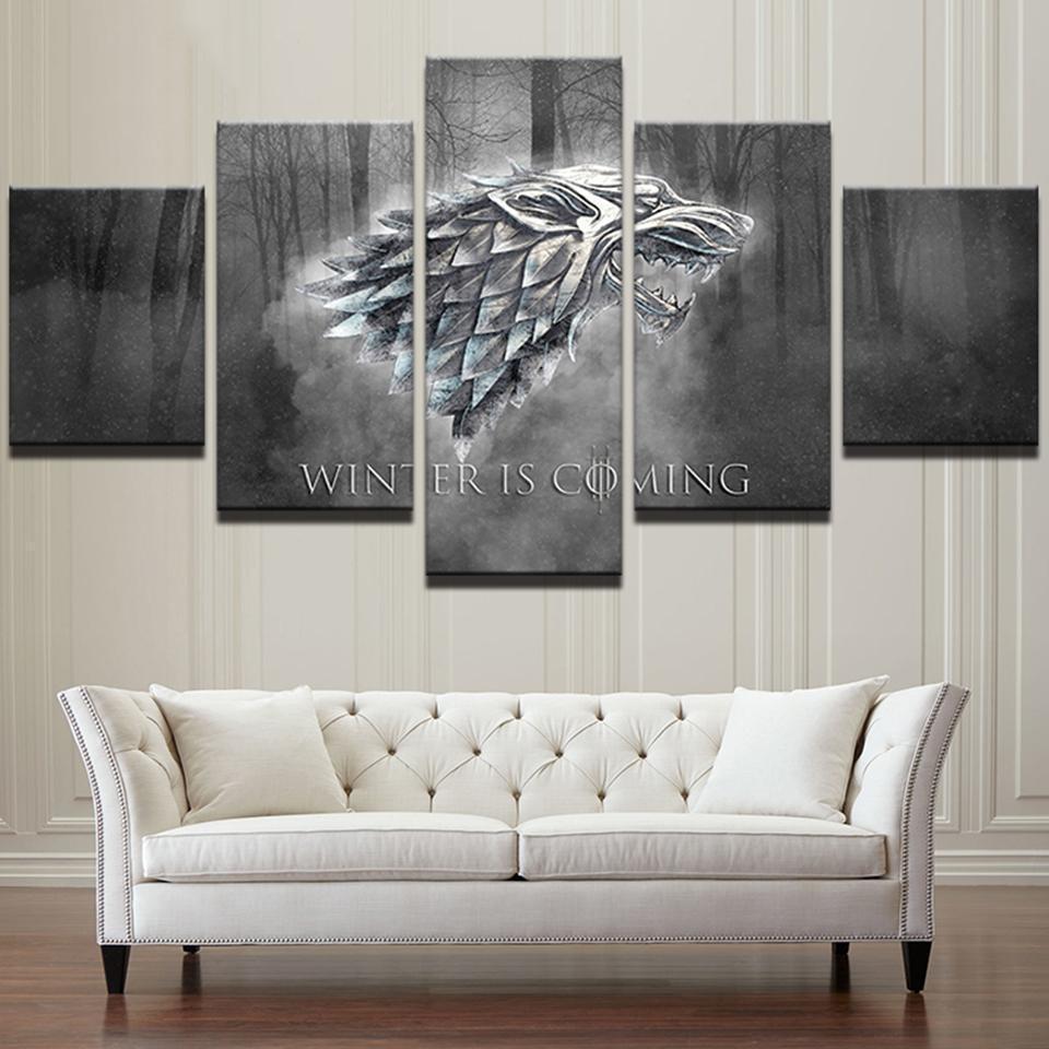 Game Of Thrones Winter Is Coming Movie Canvas Wall Art