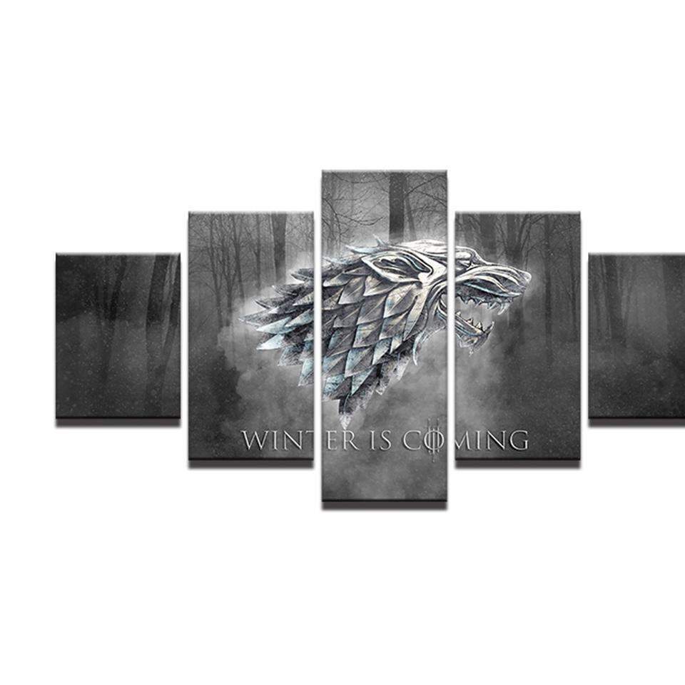 Game Of Thrones Winter Is Coming Movie Canvas Wall Art