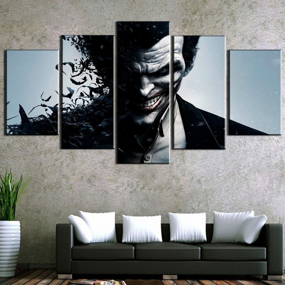 Gaming Poster Jokes Black &amp;amp; White Face DC Canvas Wall Art