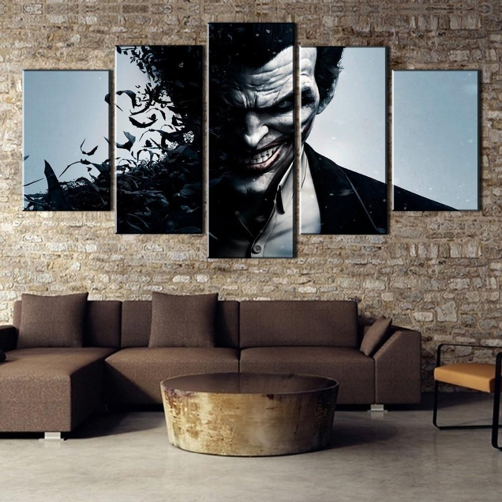 Gaming Poster Jokes Black &amp;amp; White Face DC Canvas Wall Art