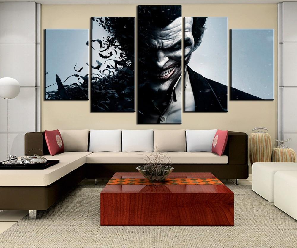 Gaming Poster Jokes Black &amp;amp; White Face DC Canvas Wall Art