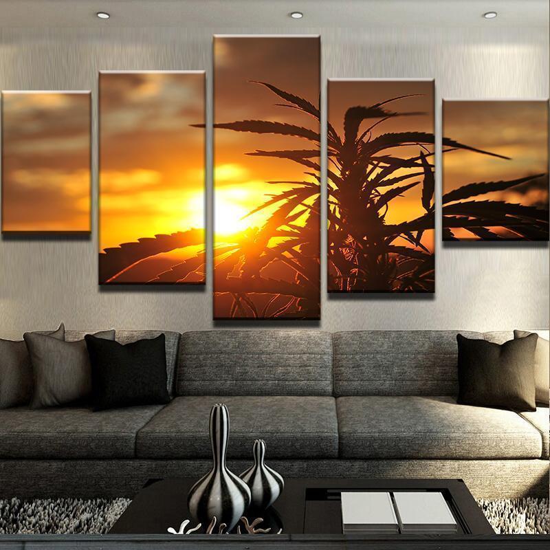 Ganja Sunset Nature Canvas Wall Art