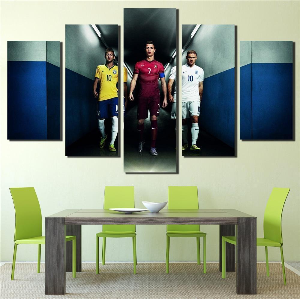 Gareth Bale Messi Ronaldo Neymar  Celebrity Canvas Wall Art