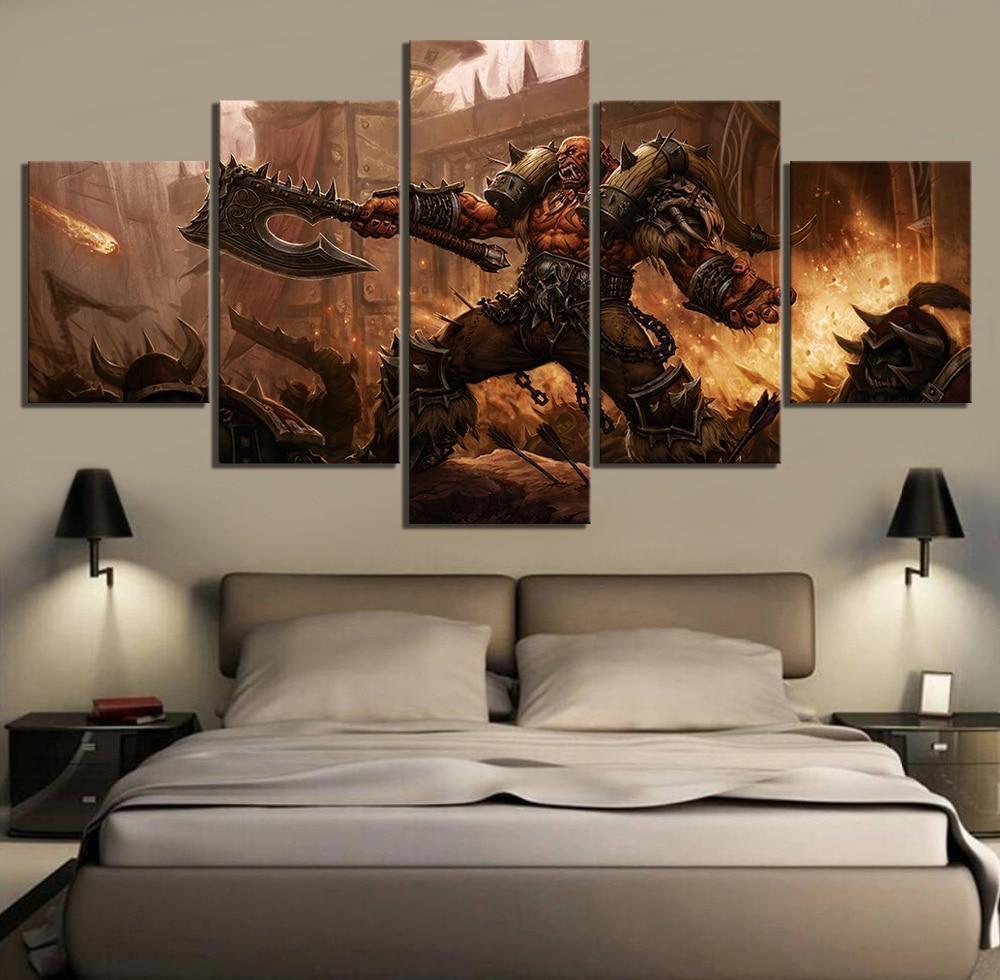 Garrosh Hellscream World of Warcraft Gaming Canvas Wall Art